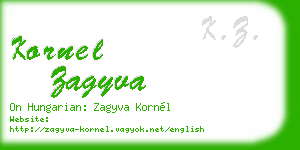 kornel zagyva business card